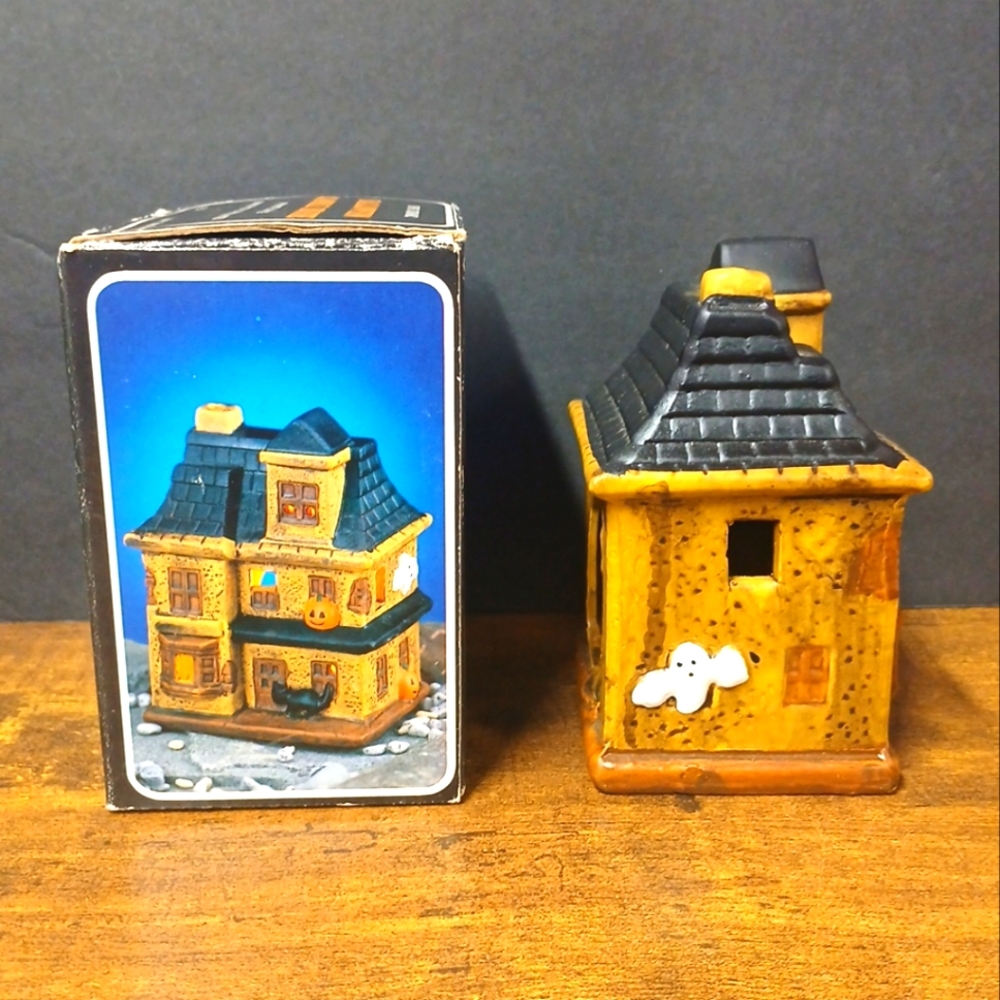 Vintage JSNY Halloween Haunted House Fine Ceramic Votive Holder Handcrafted 6219 - Picture 4 of 6